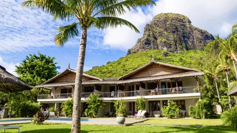 Vista della proprietà con Le Morne